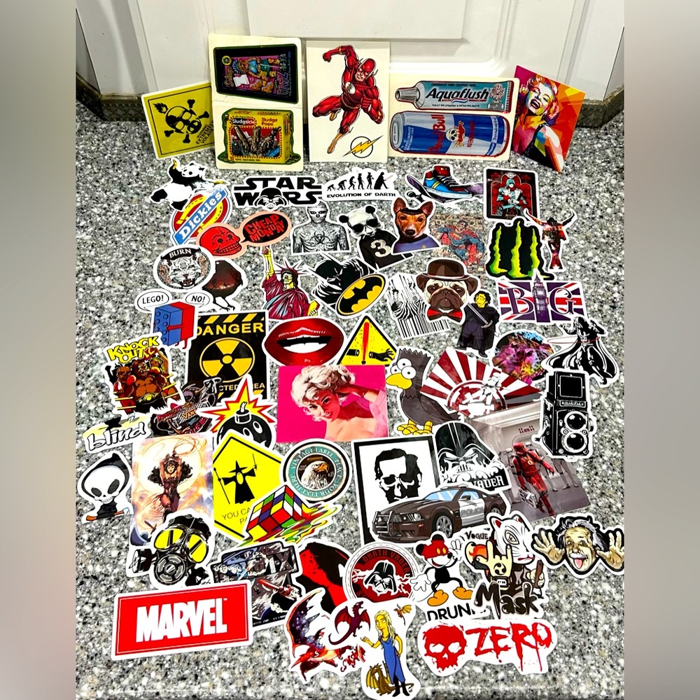 Quantity 60 Various Sticker All Topics